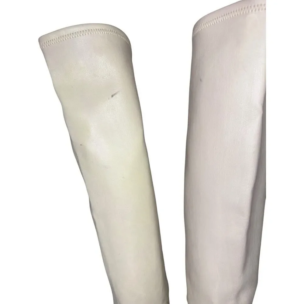 Theory Over-The-Knee Boot in Faux Leather White sz 9 US